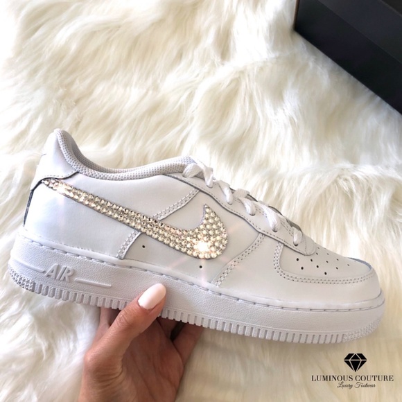 Nike Shoes - Swarovski® Nike Air Force 1 Triple White